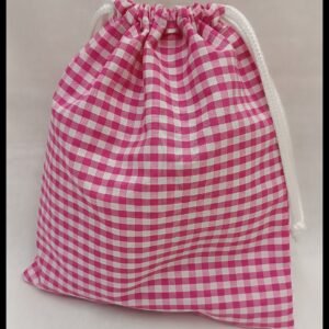 BOLSA MERIENDA VICHY ROSA FUCSIA