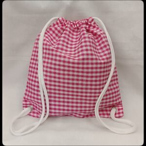 MOCHILA VICHY ROSA FUCSIA