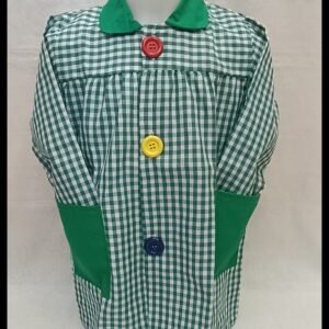 MANDILÓN COLEGIO CUADROS VERDE